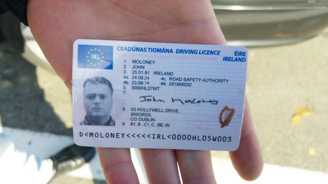 driving license number on card